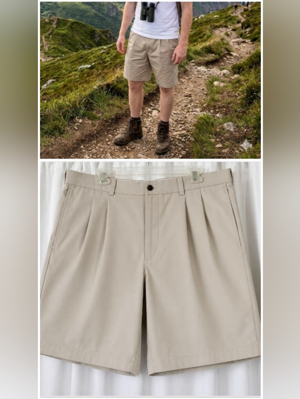 BROOKS BROTHERS Chino Shorts Made In Hong Kong  W 38